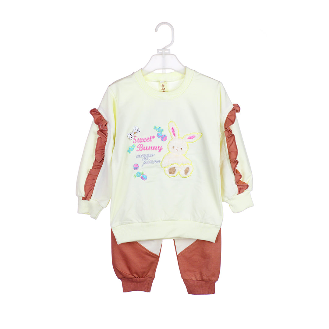 2-Piece "Sweet Bunny" Sweatshirt & Jogger Pant Set