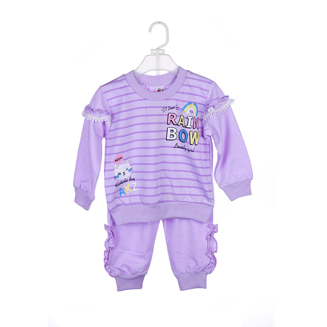 Baby Girl Rainbow Trouser & Shirt Set